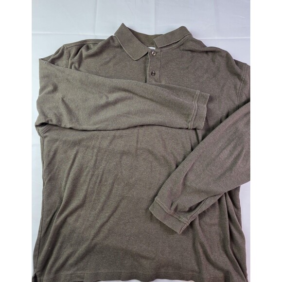 Izod Men's XL Brown Cotton Long Sleeve Shirt - Picture 1 of 6